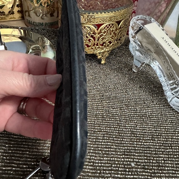 Vintage Fendi Zucchino rare black key pouch 5”x 2 3/4” with gun metal hardware - Picture 8 of 12